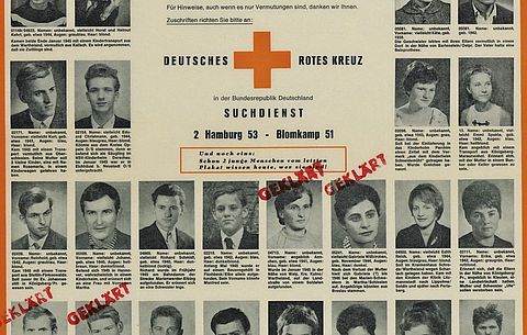 Plakat des DRK-Suchdienstes