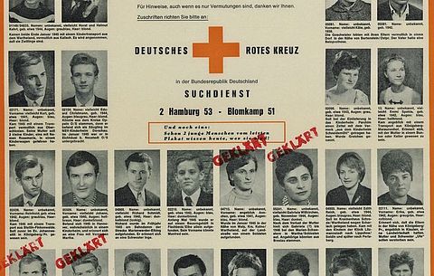 Plakat des DRK-Suchdienstes